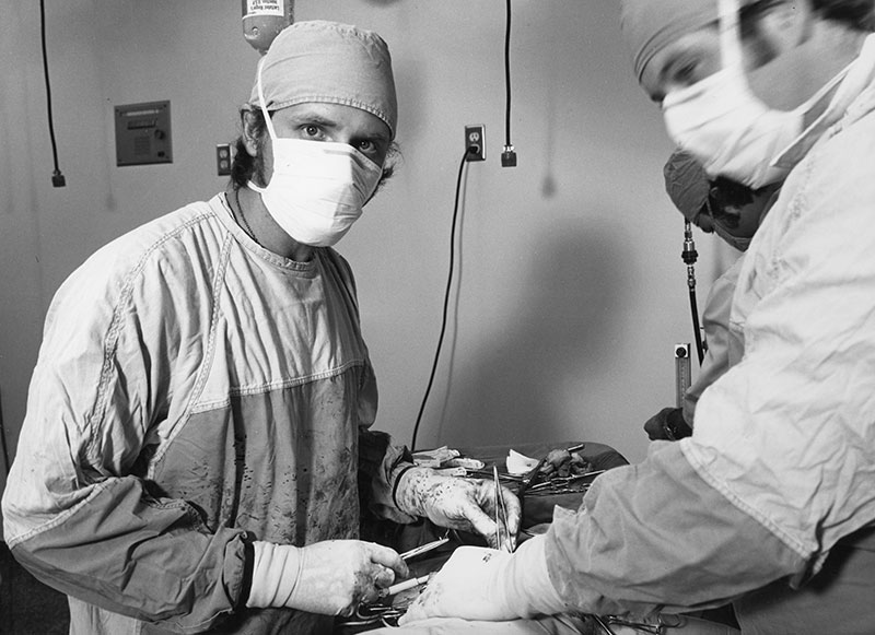 Dr Gary Noser in surgery